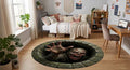 3D Demon in Well Carpet, Horror Monster Round Rug, Creepy Creature Floor Mat, Gothic Home Decor, Gamer Room Rug, Halloween Area Rug Gift