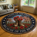 America 250 Round Mat Rug - Nature Design | Serene Home Decor (Design 3)