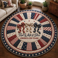 America Proud Round Mat Rug - Nature Design | Serene Home Decor (Design 2)