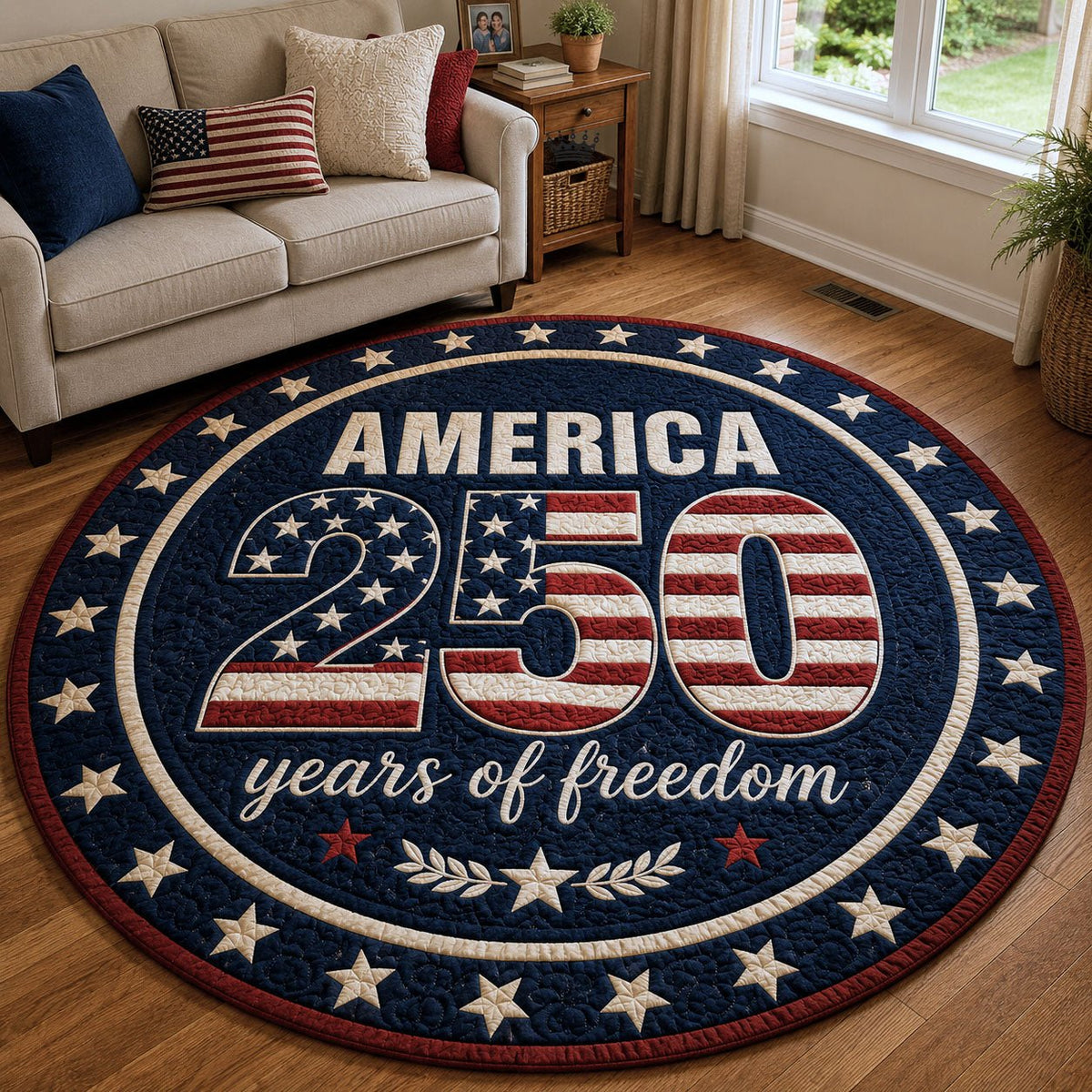 America Proud Round Mat Rug - Nature Design | Serene Home Decor (Design 3)