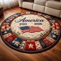 American Pride Round Mat Rug - Nature Design | Serene Home Decor (Design 6)