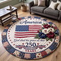 American Pride Round Mat Rug - Nature Design | Serene Home Decor (Design 10)