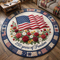 American Pride Round Mat Rug - Nature Design | Serene Home Decor (Design 7)