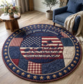 American Pride Round Mat Rug - Nature Design | Serene Home Decor (Design 4)