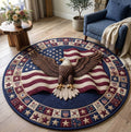 American Pride Round Mat Rug - Nature Design | Serene Home Decor (Design 5)