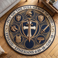Armor Of God Round Mat Rug - Nature Design | Serene Home Decor (Design 5)