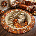 Autumn Boo Round Mat Rug - Nature Design | Serene Home Decor (Design 3)