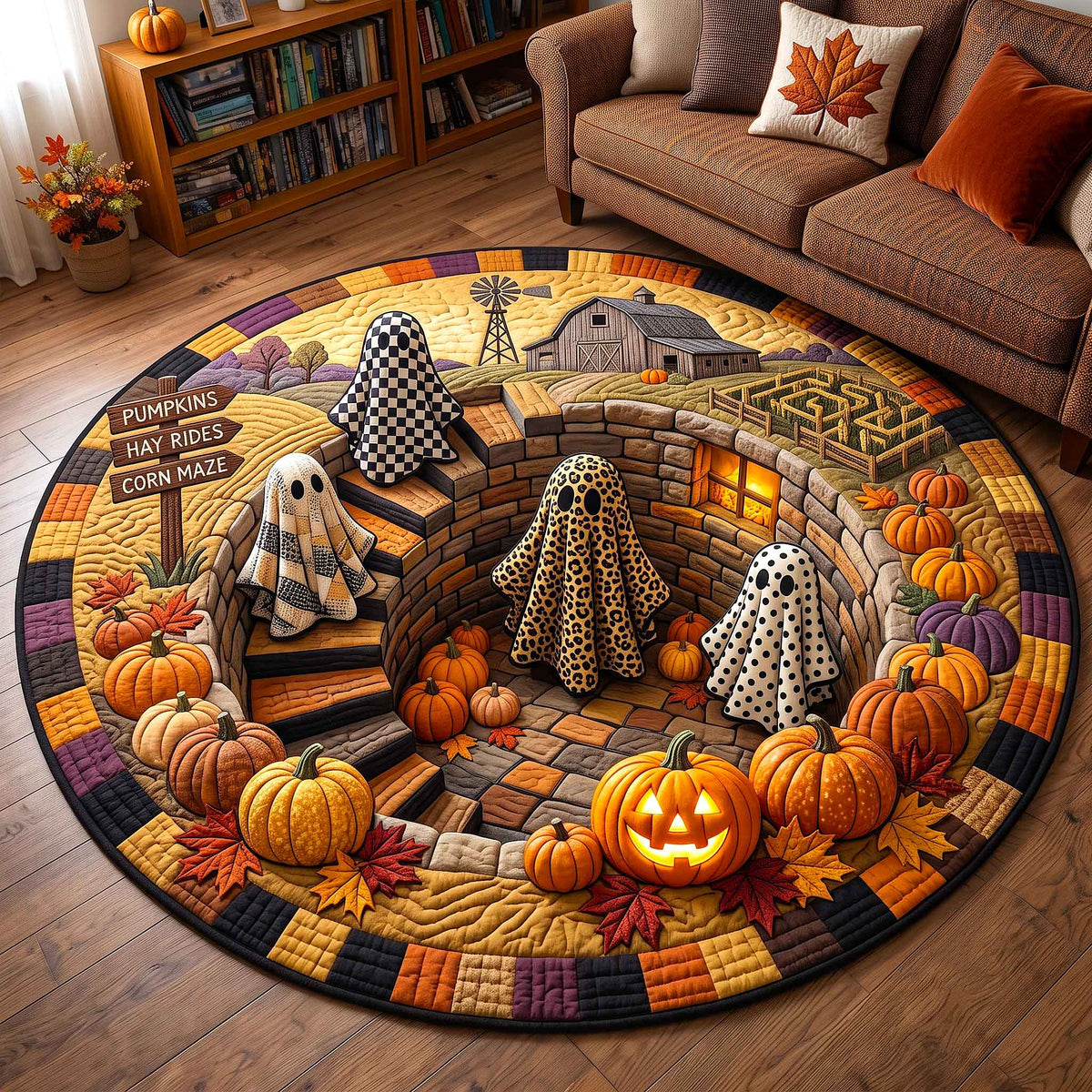 Autumn Boos Round Mat Rug - Nature Design | Serene Home Decor