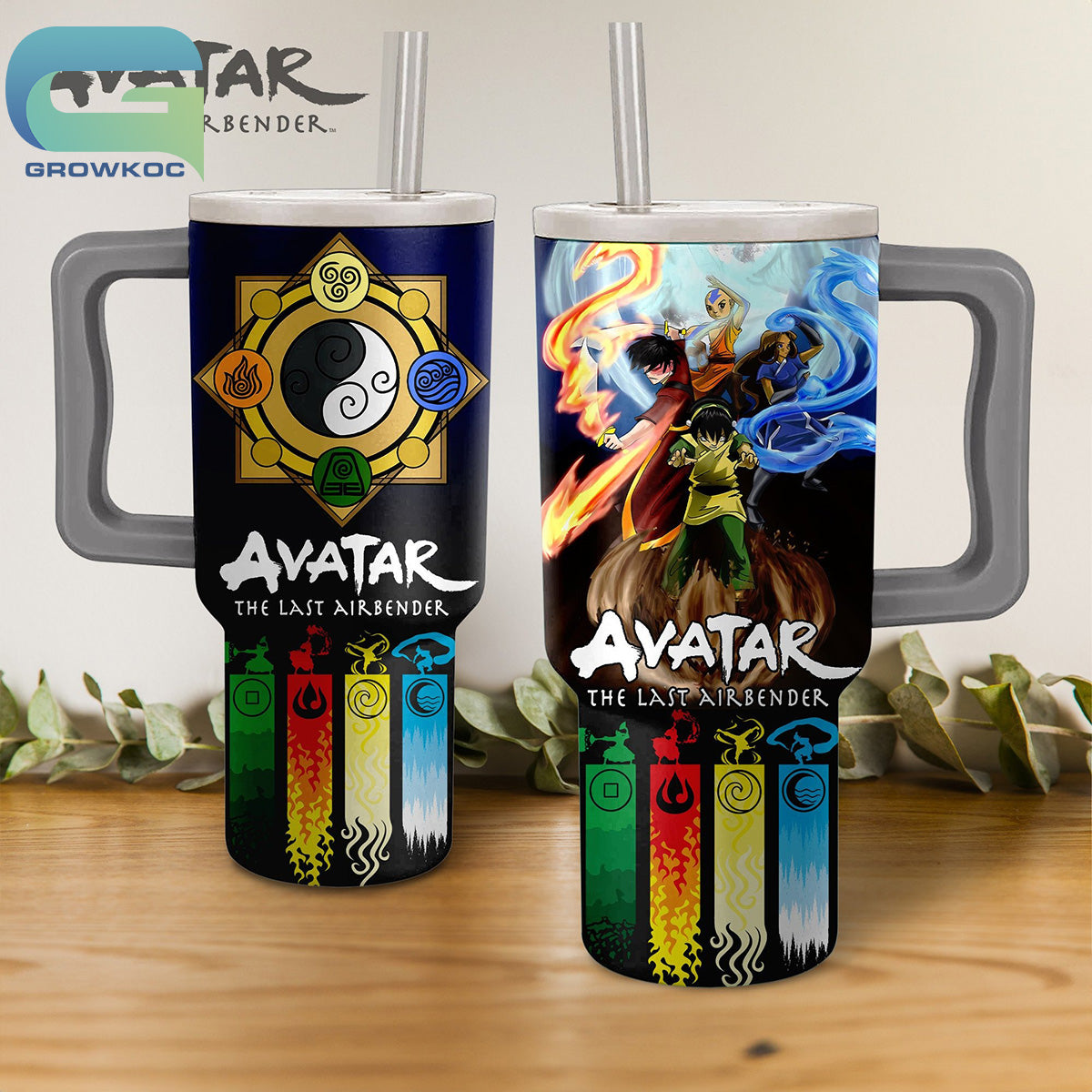Avatar The Last Airbender Fan 30oz or 40oz Stainless Steel Tumbler With Handle HG
