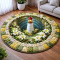 Beacon Glow Round Mat Rug - Nature Design | Serene Home Decor (Design 4)