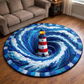 Beacon Glow Round Mat Rug - Nature Design | Serene Home Decor (Design 3)