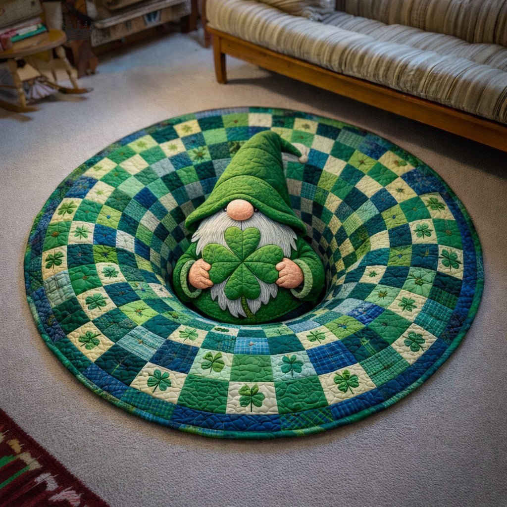 Blessed Greenery Round Mat Rug - Nature Design | Serene Home Decor (Design 3)