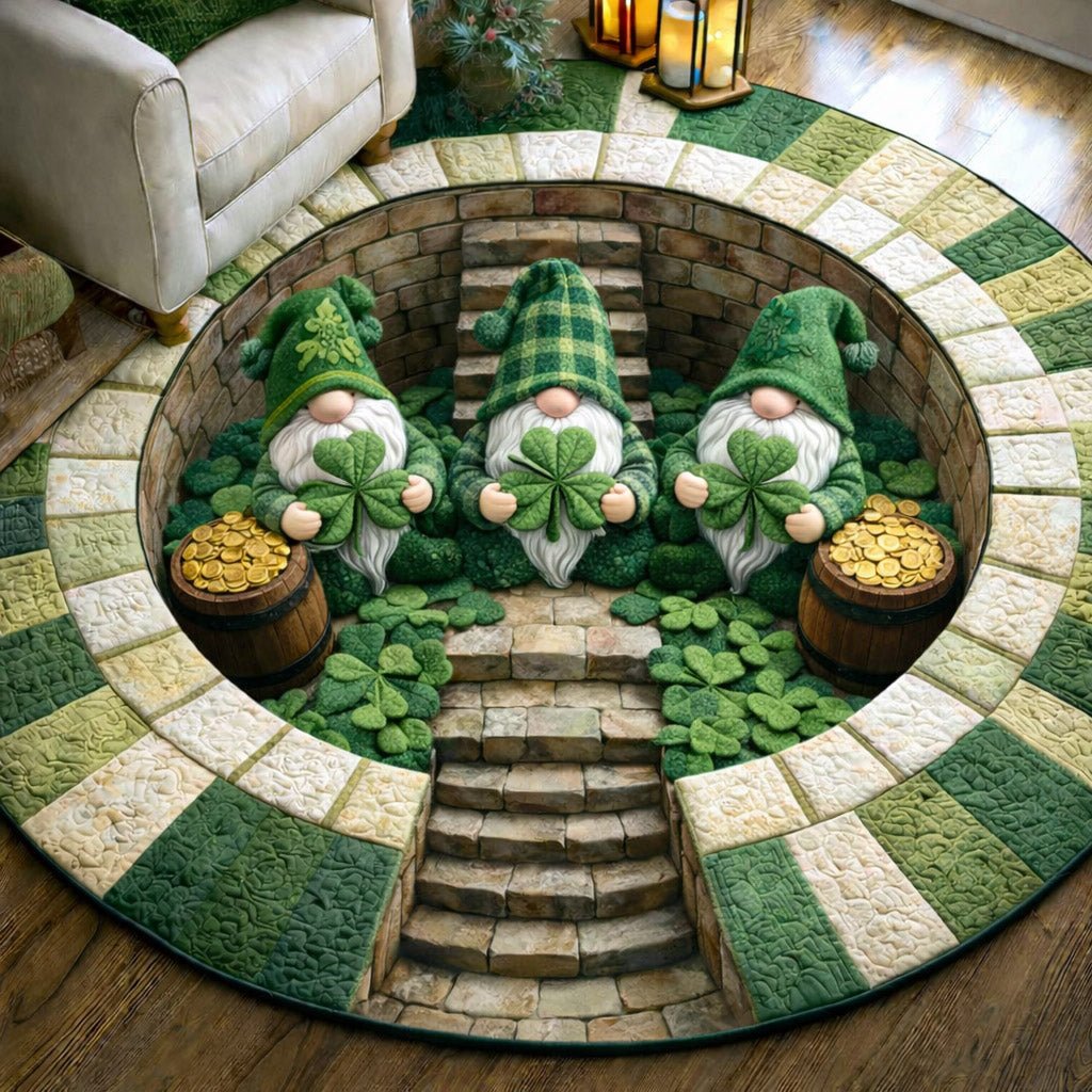 Blessed Greenery Round Mat Rug - Nature Design | Serene Home Decor (Design 4)
