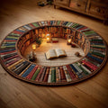 Book Haven Round Mat Rug - Nature Design | Serene Home Decor (Design 3)