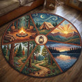 Camper Life Round Mat Rug - Nature Design | Serene Home Decor (Design 7)