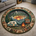 Camping Life Round Mat Rug - Nature Design | Serene Home Decor (Design 4)