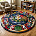 Champion Crest Round Mat Rug - Nature Design | Serene Home Decor (Design 2)