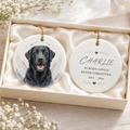 Personalized Pet Memorial Ceramic Ornament, Pet Memorial Gift, Dog Lover Gift, Pet Christmas Decor