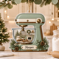 Personalized Kitchen Stand Mixer Acrylic Ornament – Custom Name & Year Christmas Gift