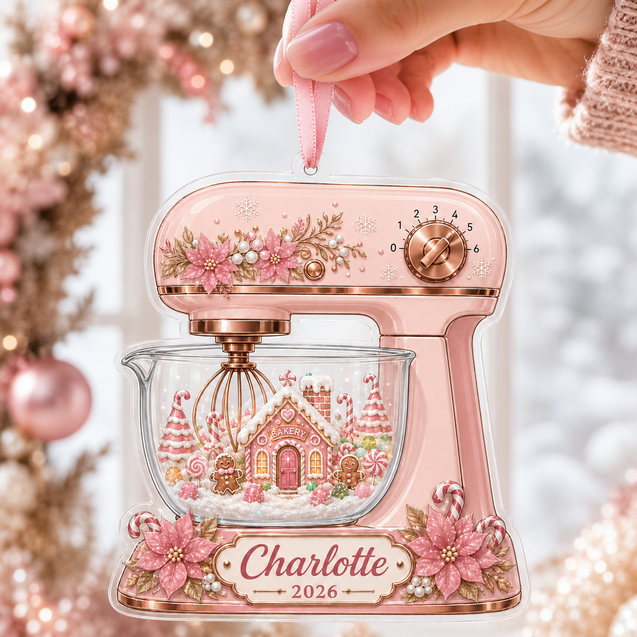 2D Flat Personalized Christmas Stand Mixer Acrylic Ornament – Custom Name & Year Baking Keepsake (Copy)