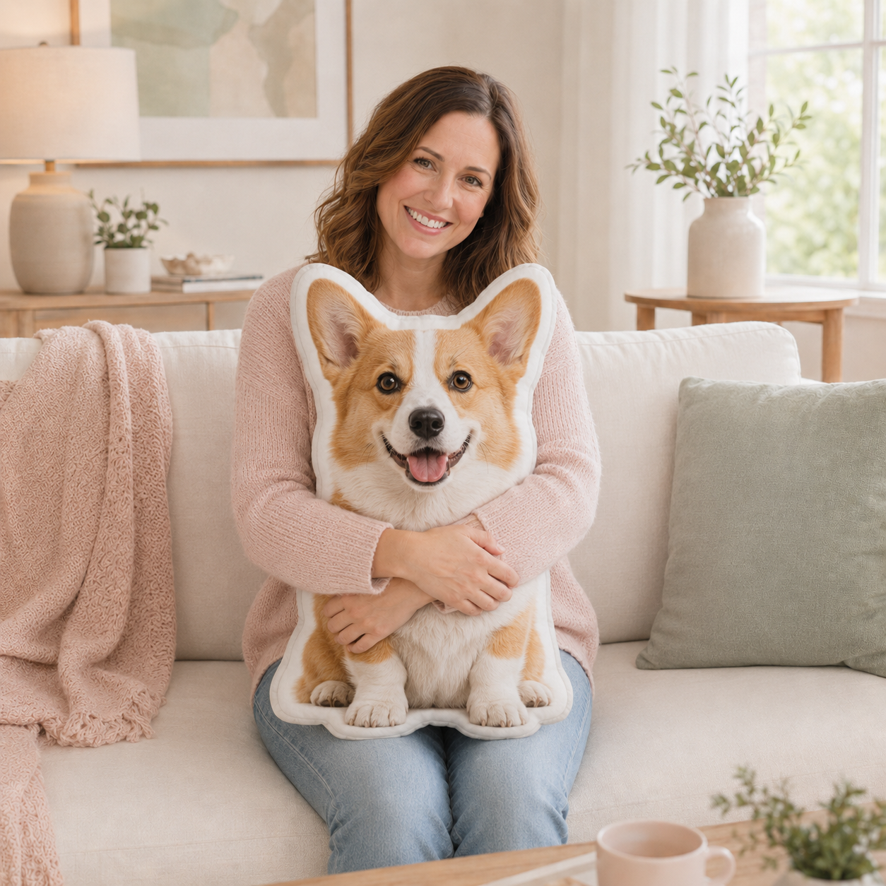 Custom Pet Shaped Pillow, Dog or Cat 3D Photo Pillow, Pet Lover Gift, Home Decor Accent