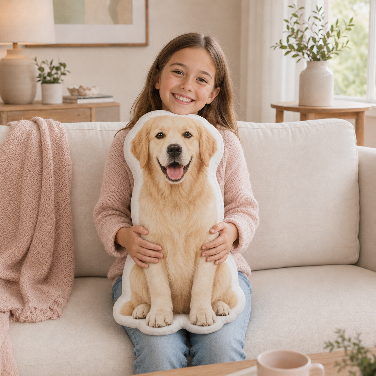 Custom Pet Shaped Pillow, Dog or Cat 3D Photo Pillow, Pet Lover Gift, Home Decor Accent
