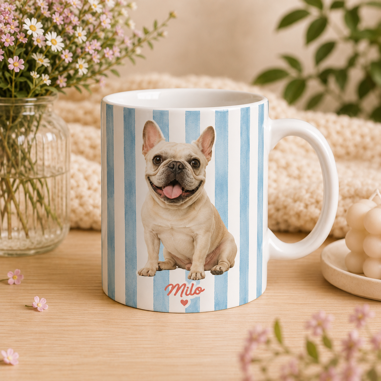 Personalized Pet Mug, Custom Dog Cat Mug, Pet Portrait Mug, Dog Mom Gifts, Cat Mom Gift, Pet Memorial Keepsake, Pet Lover Gifts
