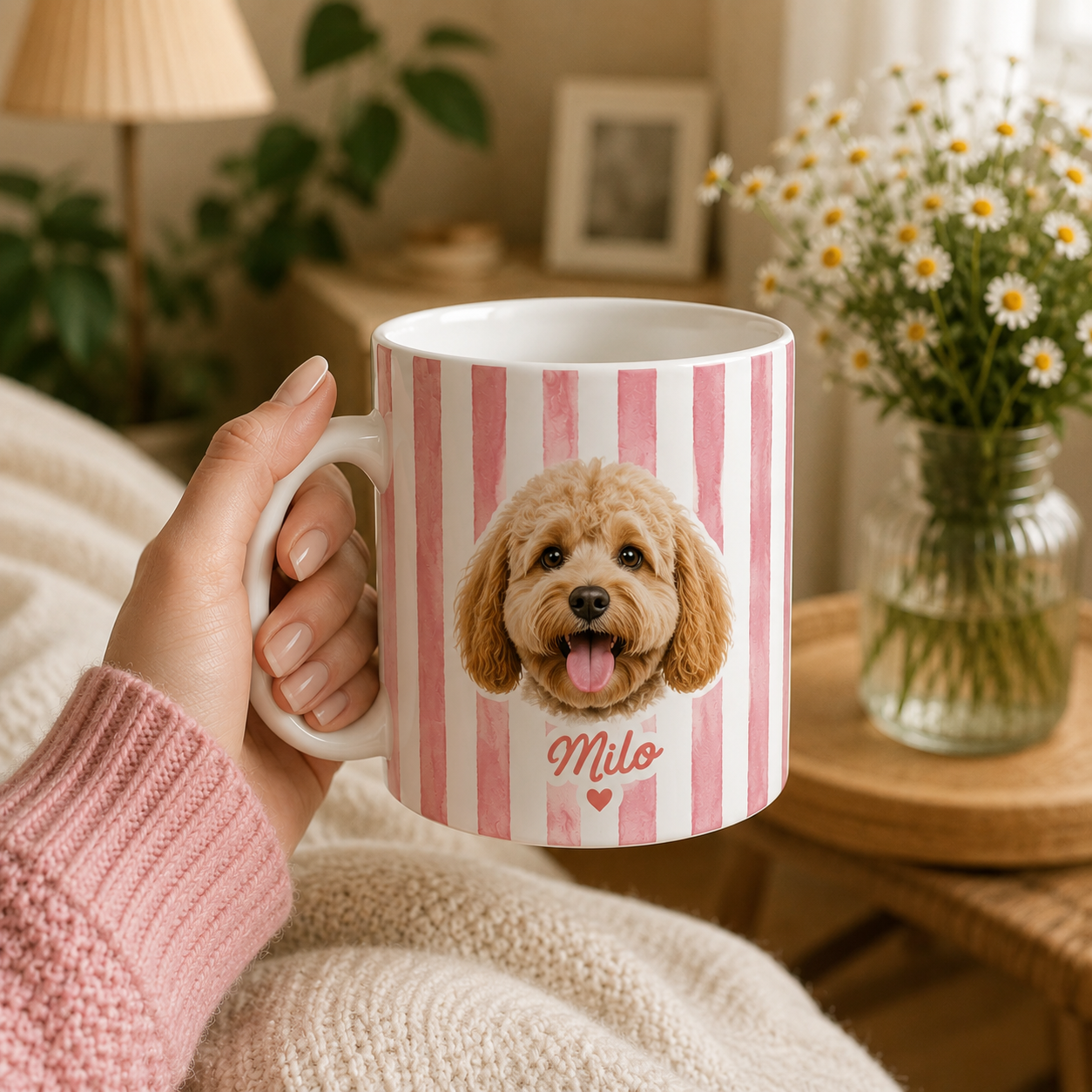 Personalized Pet Mug, Custom Dog Cat Mug, Pet Portrait Mug, Dog Mom Gifts, Cat Mom Gift, Pet Memorial Keepsake, Pet Lover Gifts