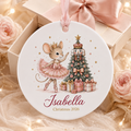 Personalized Nutcracker Ornament, Custom Name Girl Christmas Ornament, Ballerina Mouse Ceramic Ornament, Daughter Gift 2026