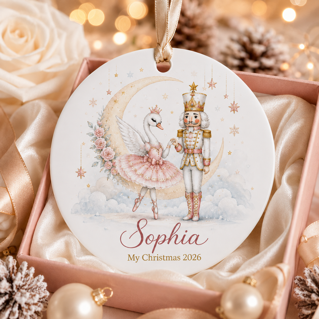 Personalized Nutcracker Ornament, Custom Name Swan Ballerina Ceramic Ornament, Girl Christmas Keepsake, Ballet Gift 2026