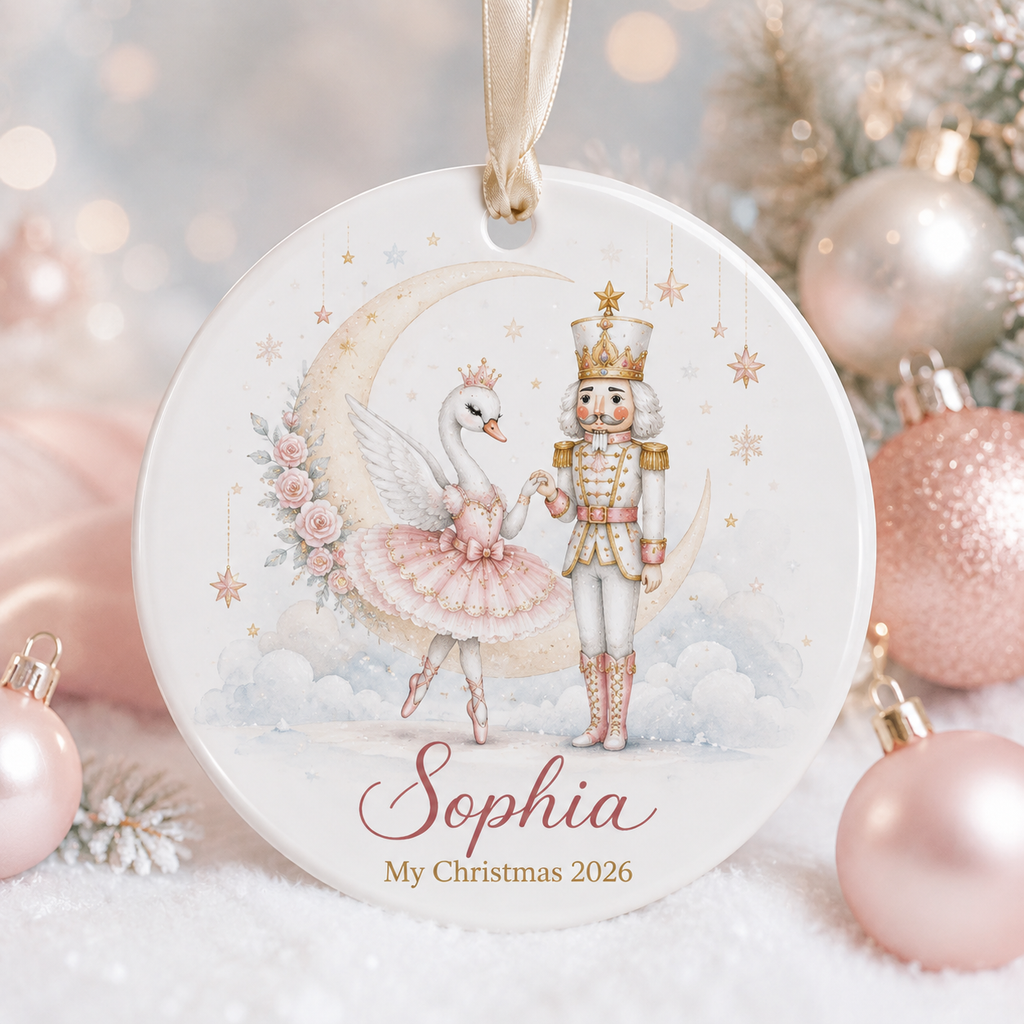 Personalized Nutcracker Ornament, Custom Name Swan Ballerina Ceramic Ornament, Girl Christmas Keepsake, Ballet Gift 2026