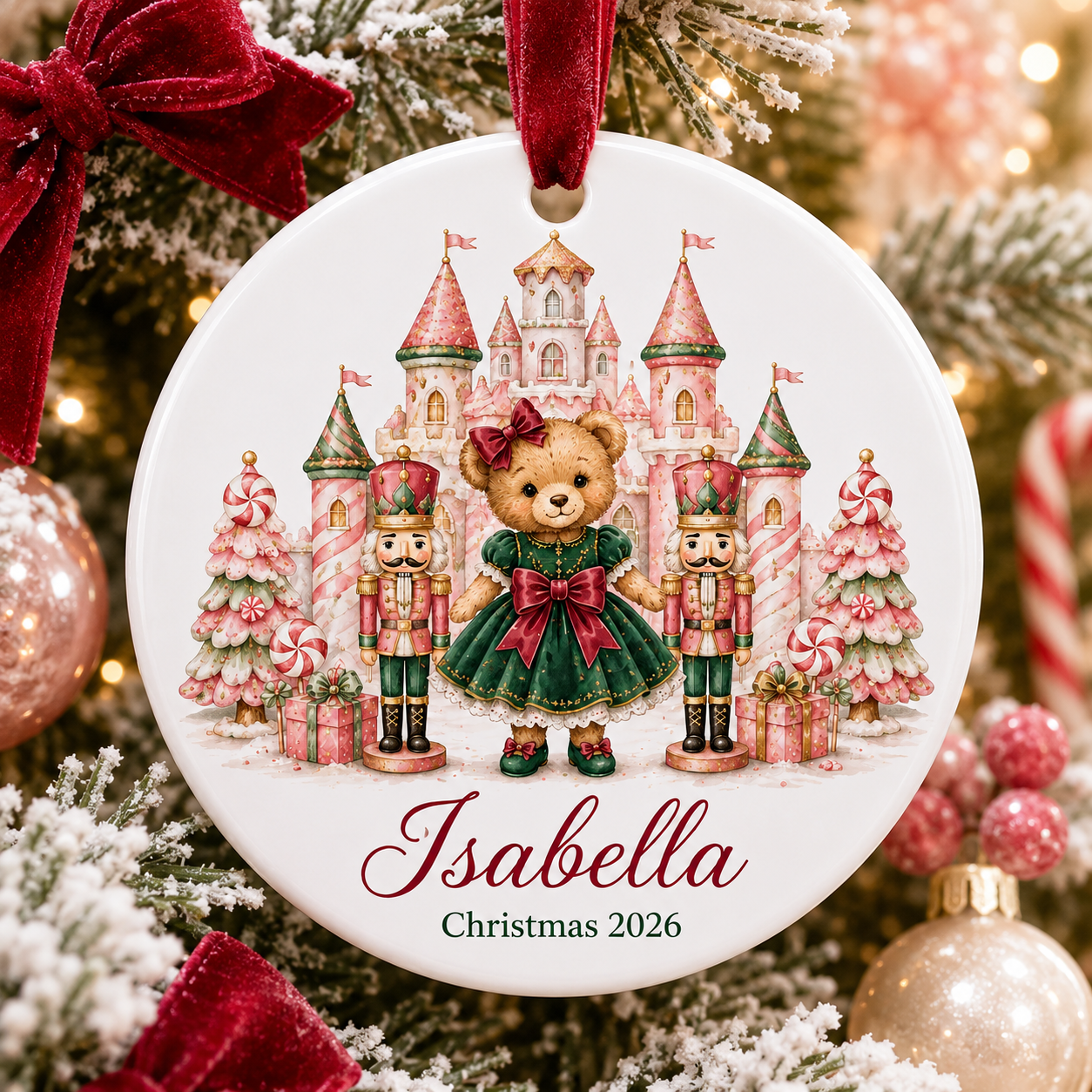 Personalized Nutcracker Ornament, Custom Name Swan Ballerina Ceramic Ornament, Girl Christmas Keepsake, Ballet Gift 2026 (Copy)