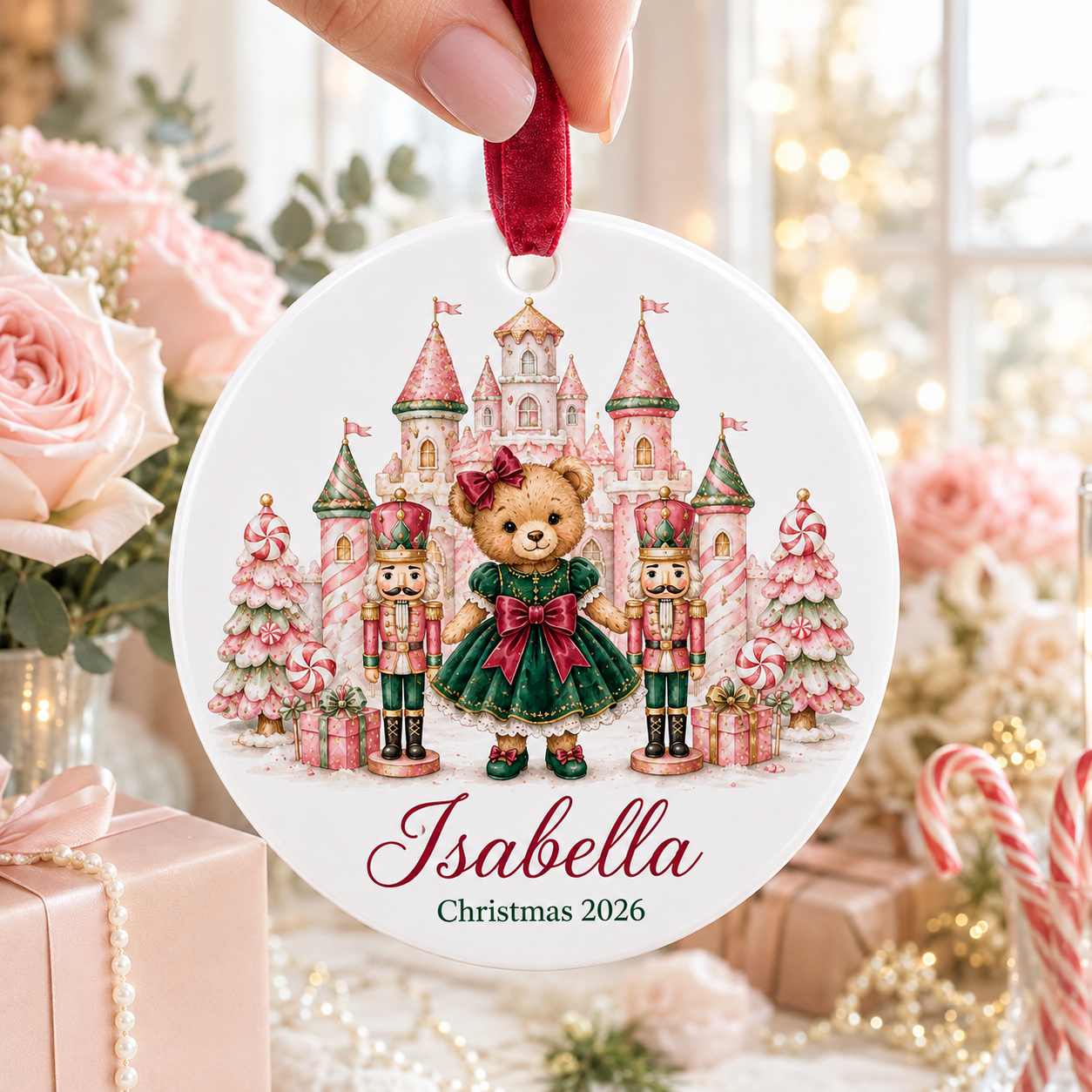 Personalized Nutcracker Ornament, Custom Name Swan Ballerina Ceramic Ornament, Girl Christmas Keepsake, Ballet Gift 2026 (Copy)