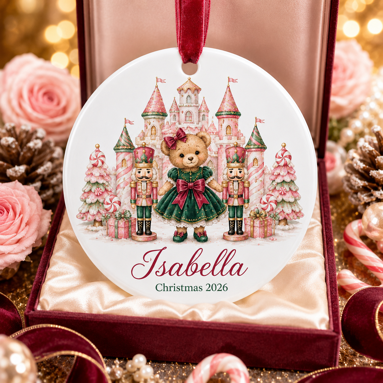 Personalized Nutcracker Ornament, Custom Name Swan Ballerina Ceramic Ornament, Girl Christmas Keepsake, Ballet Gift 2026 (Copy)