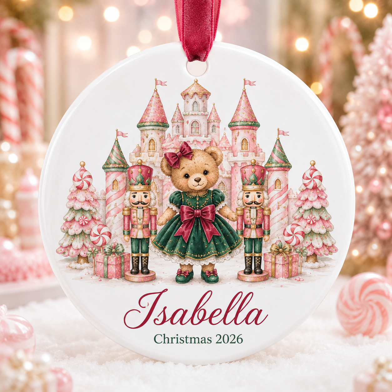 Personalized Nutcracker Ornament, Custom Name Swan Ballerina Ceramic Ornament, Girl Christmas Keepsake, Ballet Gift 2026 (Copy)