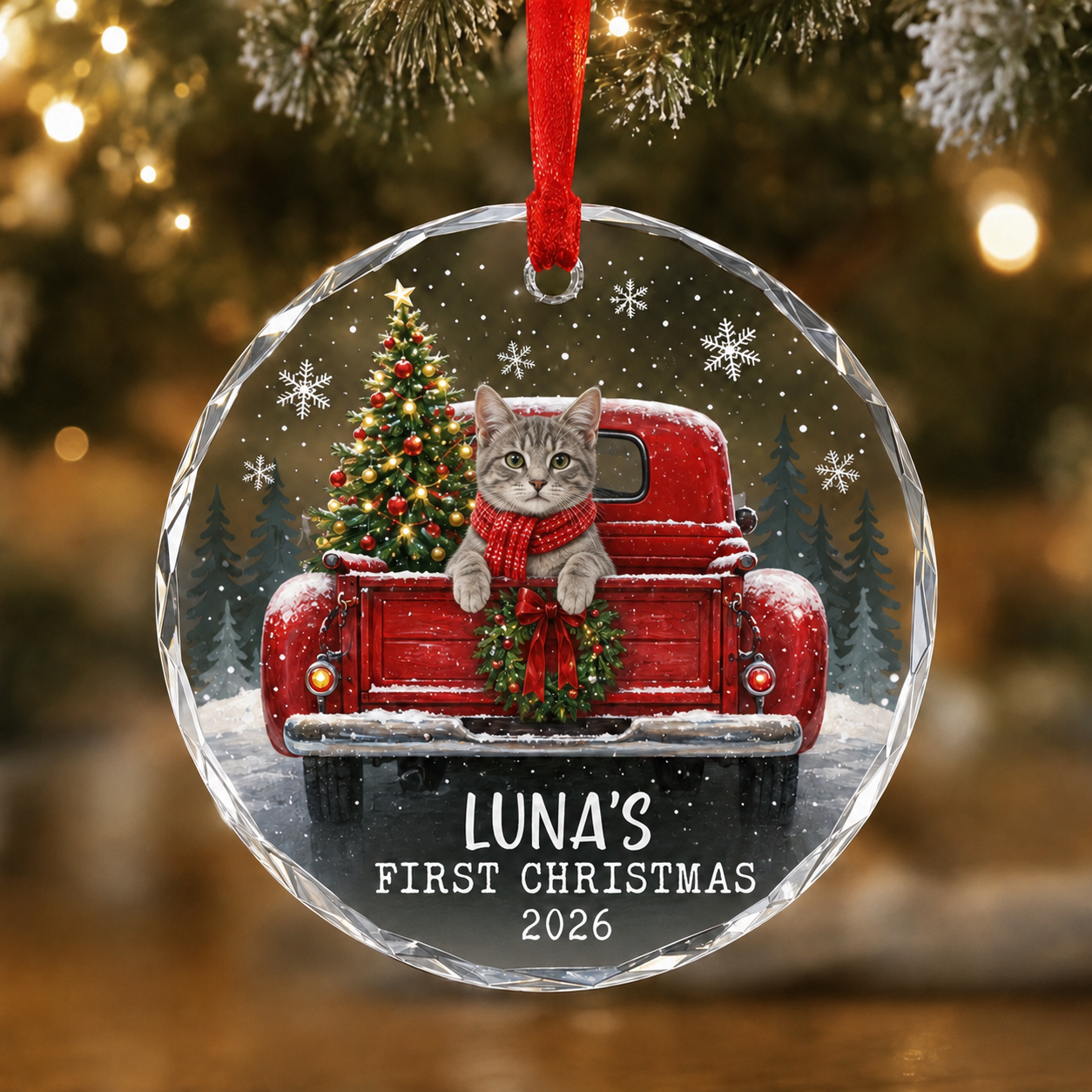 Custom Pet First Christmas Ornament, Pet's First Christmas Ornament, Dog Lover Gift, Christmas Decoration