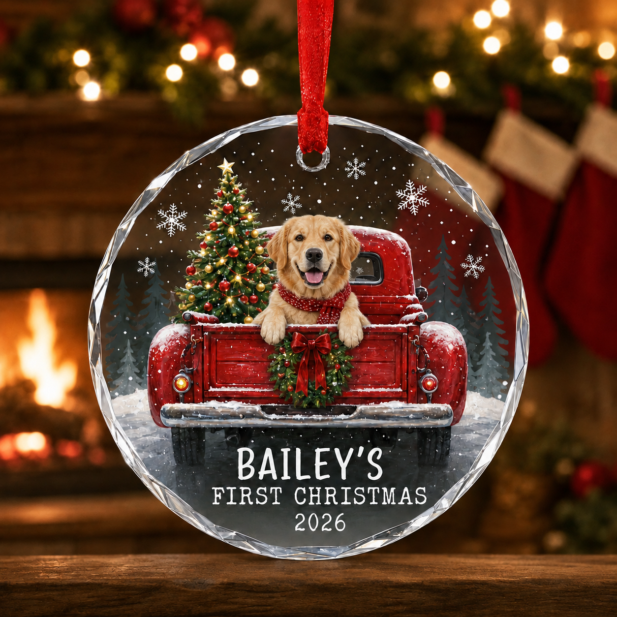 Custom Pet First Christmas Ornament, Pet's First Christmas Ornament, Dog Lover Gift, Christmas Decoration