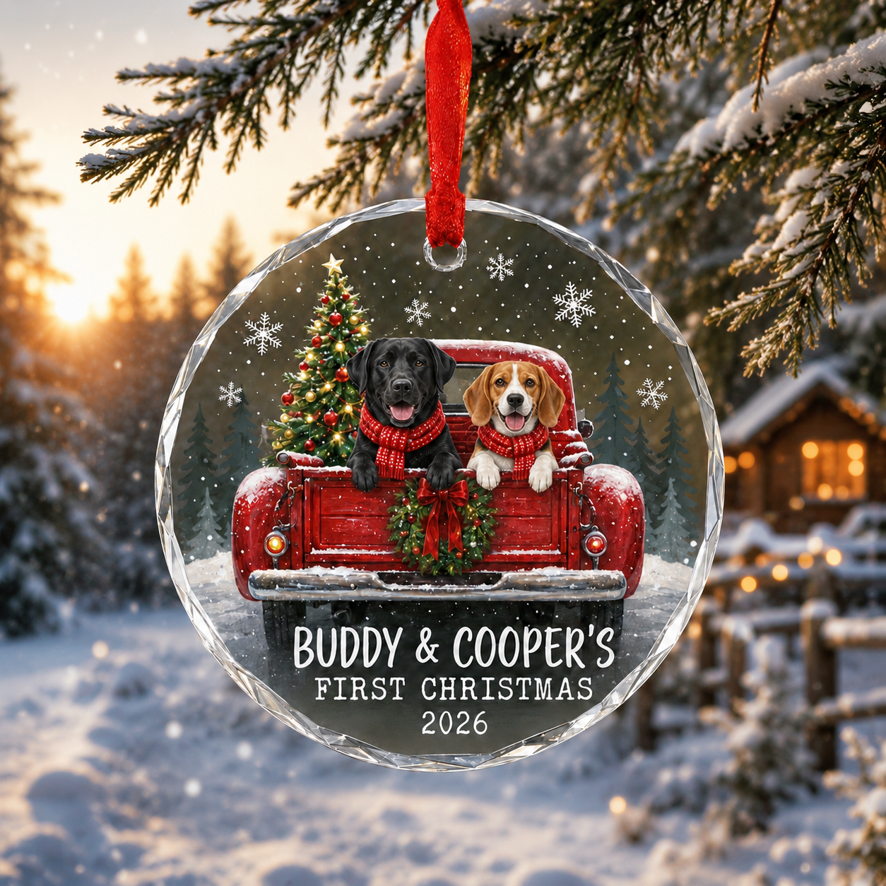 Custom Pet First Christmas Ornament, Pet's First Christmas Ornament, Dog Lover Gift, Christmas Decoration