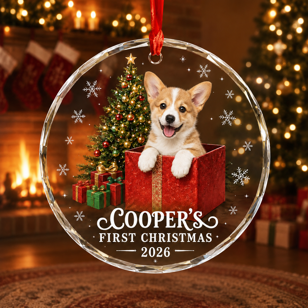 Personalization Pet First Christmas Ornament, Pet's First Christmas Ornament, Dog Lover Gift, Christmas Decoration (Copy)