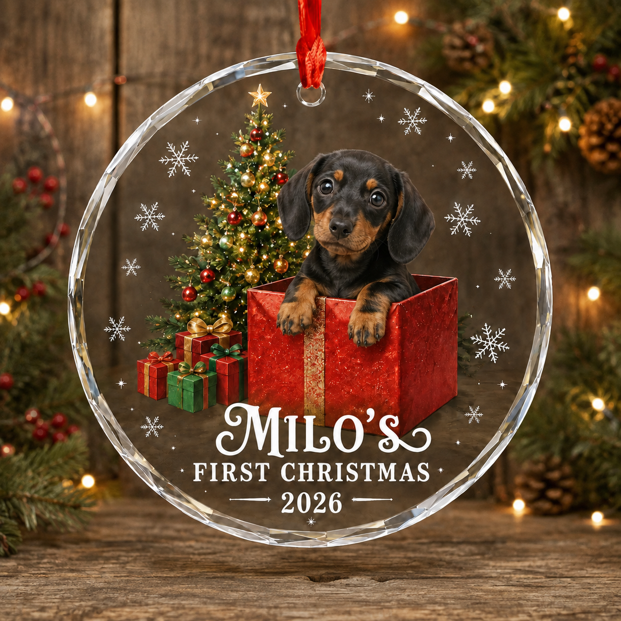 Personalization Pet First Christmas Ornament, Pet's First Christmas Ornament, Dog Lover Gift, Christmas Decoration (Copy)