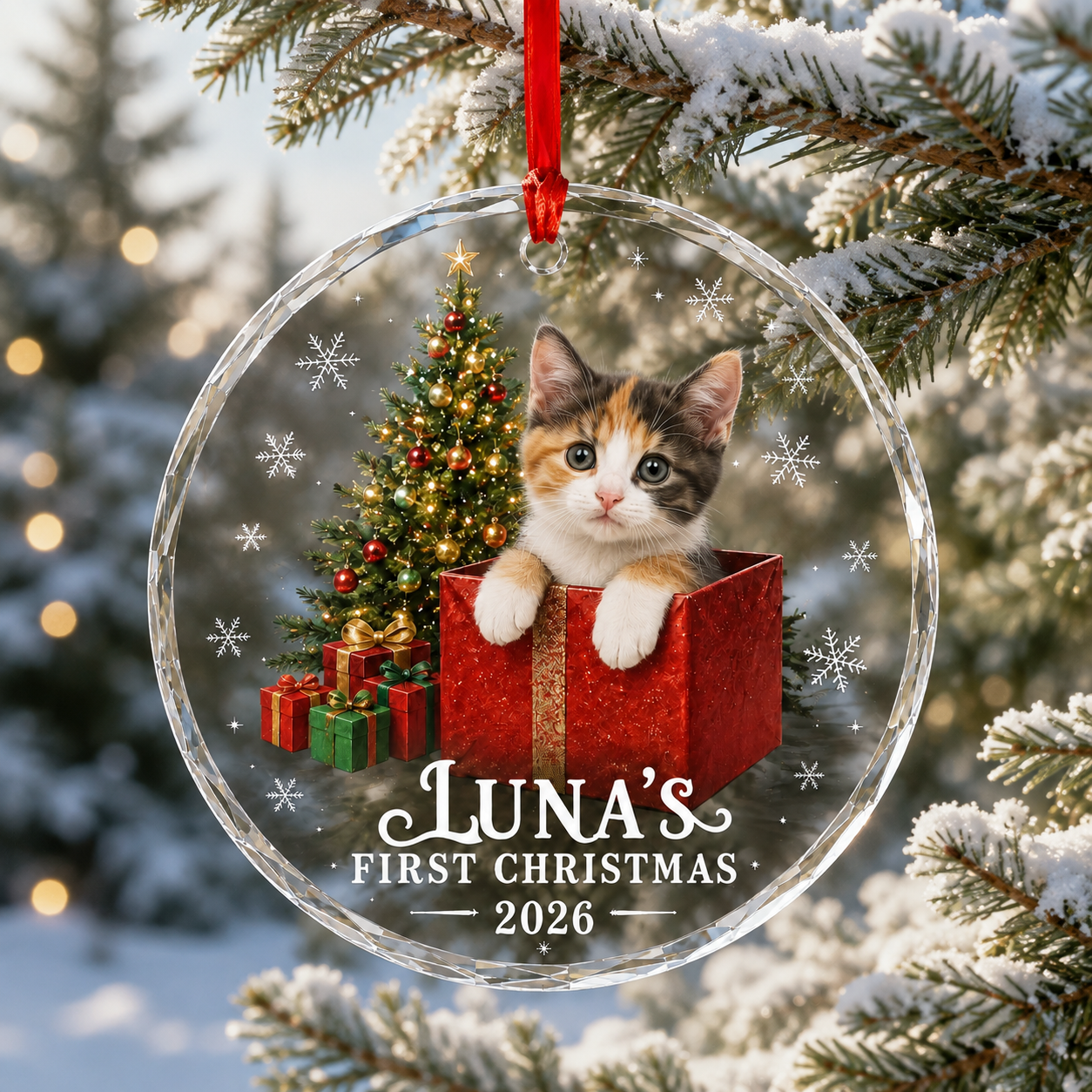 Personalization Pet First Christmas Ornament, Pet's First Christmas Ornament, Dog Lover Gift, Christmas Decoration (Copy)