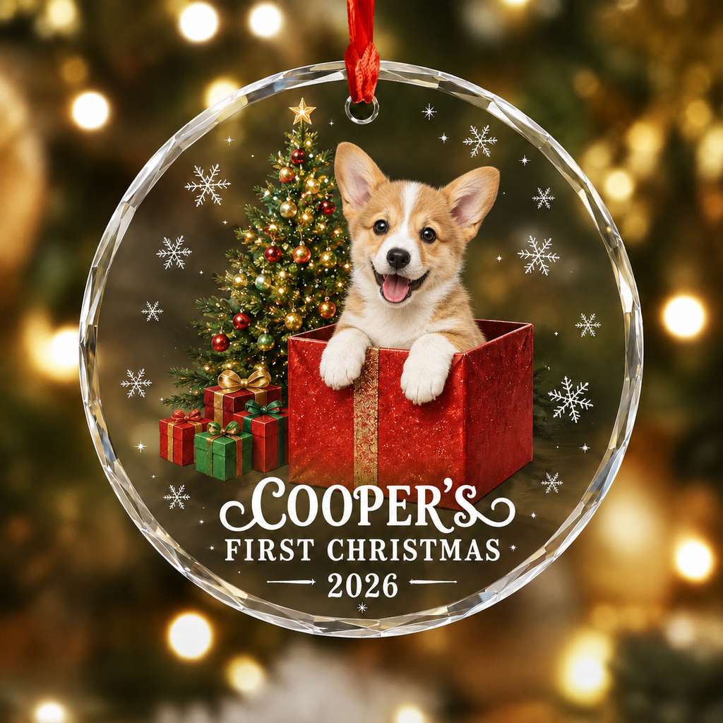 Personalization Pet First Christmas Ornament, Pet's First Christmas Ornament, Dog Lover Gift, Christmas Decoration (Copy)