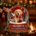 Custom Pet's First Christmas Ornament, Pet Photo Ornament, Dog's 1st Christmas Ornament, Puppy Ornament