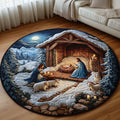 Christian Round Mat Rug - Nature Design | Serene Home Decor (Design 3)