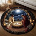 Christian Round Mat Rug - Nature Design | Serene Home Decor (Design 4)