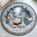 Christian Round Mat Rug - Nature Design | Serene Home Decor (Design 7)