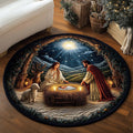Christian Round Mat Rug - Nature Design | Serene Home Decor (Design 6)
