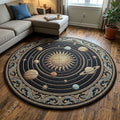 Cosmic Orbit Round Mat Rug - Nature Design | Serene Home Decor (Design 3)