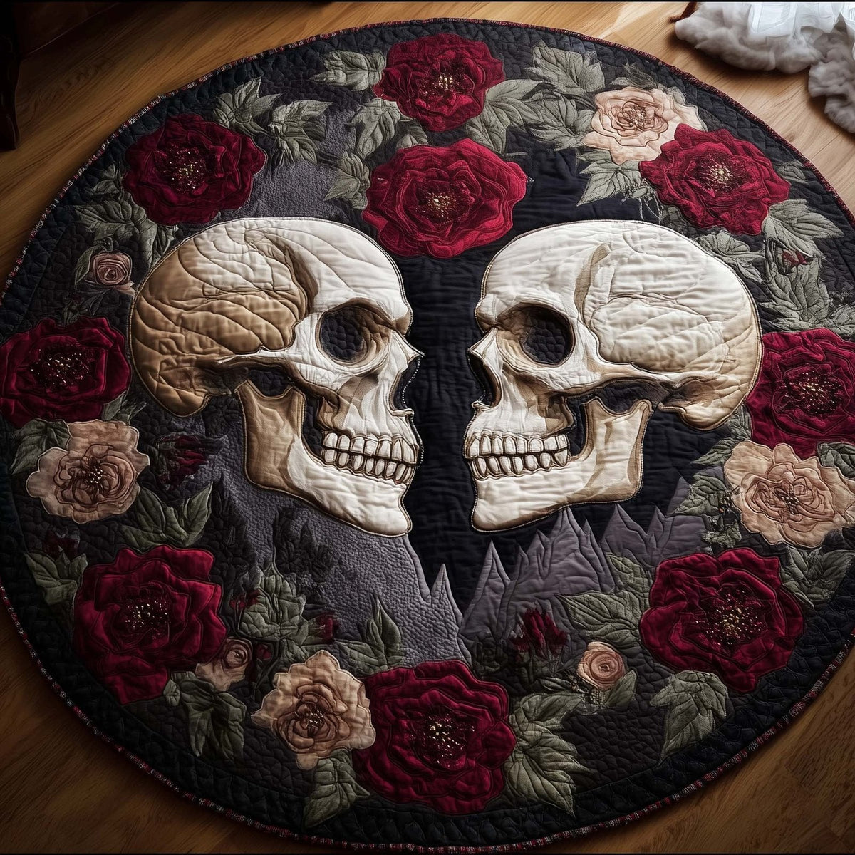 Dark Romance Round Mat Rug - Nature Design | Serene Home Decor (Design 2)