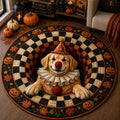Autumn Circus Golden Retriever Round Mat Rug - Non-Slip Washable Round Rug for Bedroom & Nursery